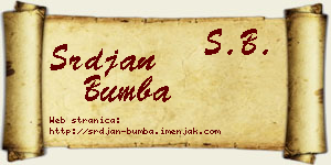 Srđan Bumba vizit kartica
